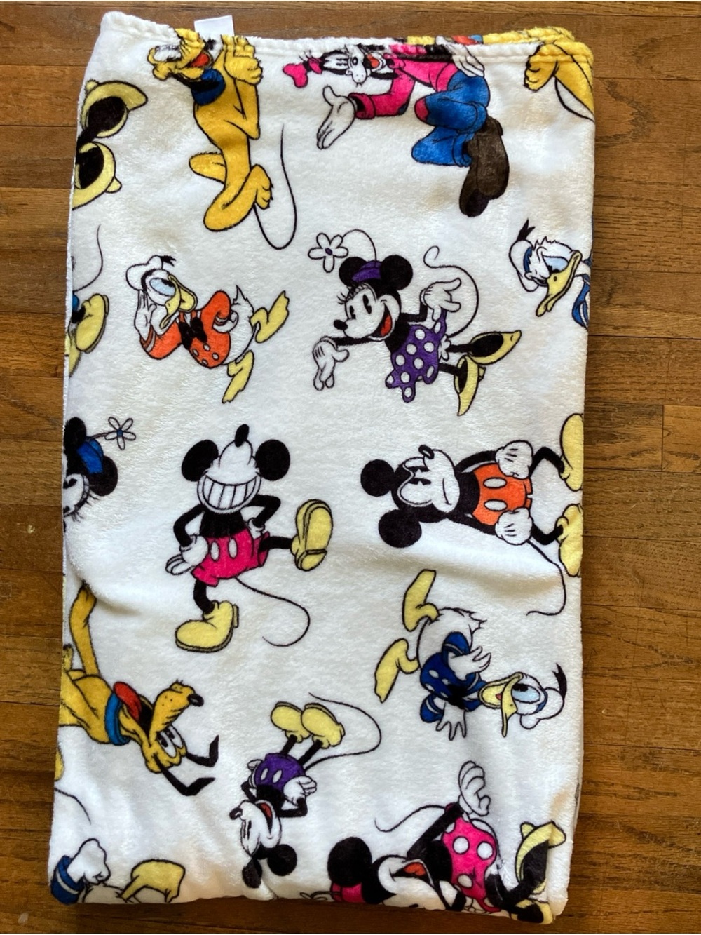 Disney Mickey Mouse Soft Blanket Pluto Daisy Donald Duck Minnie Goofy Fits Twin